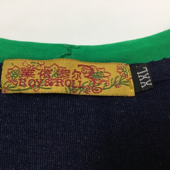 Women Tunic Top Denim Stretch Spider Web Size XXL - Picture 2 of 8